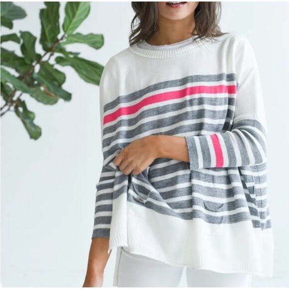 Mersea Sweater Catalina Sweater Boxy Oversized Pullover Stripe Women’s One Size - Picture 1 of 9